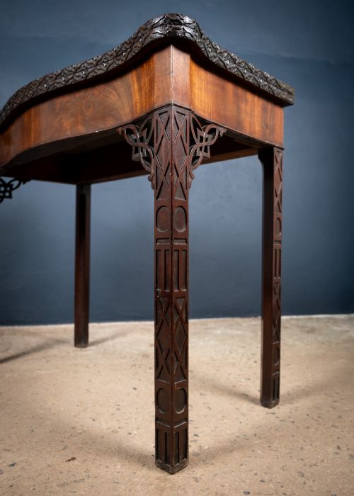 19TH CENTURY MAHOGANY CHINESE CHIPPENDALE STYLE CARD TABLE - ADDITIONAL PHOTO 16