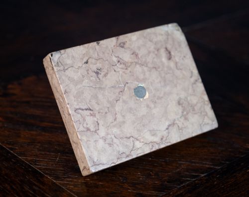 REGENCY BRONZE LION PINK MARBLE DESK WEIGHT - ADDITIONAL PHOTO 6