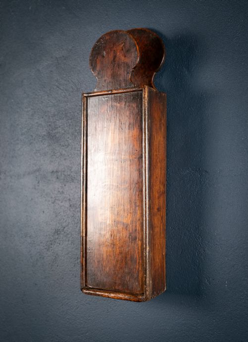 18TH CENTURY OAK CANDLE BOX - ADDITIONAL PHOTO 2