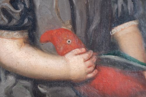 THOMAS WALLEY 18171878 PORTRAIT OF A CHILD WITH PARROT - ADDITIONAL PHOTO 4