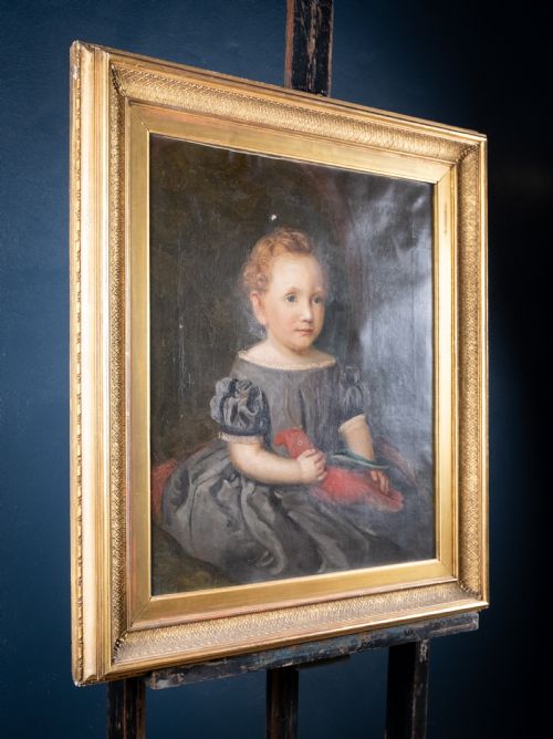 THOMAS WALLEY 18171878 PORTRAIT OF A CHILD WITH PARROT - ADDITIONAL PHOTO 8