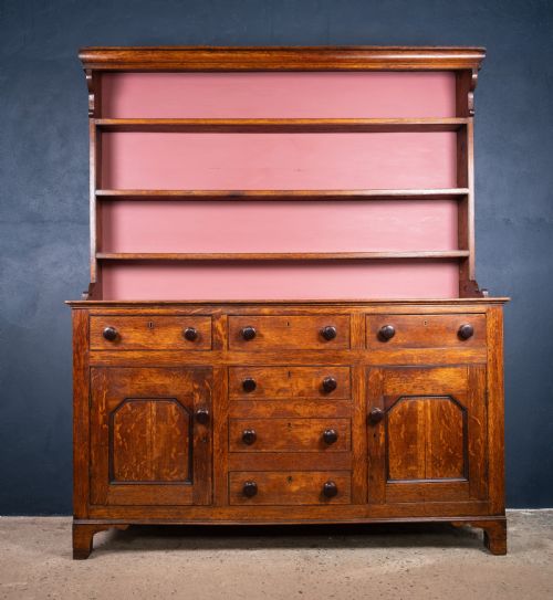 19th century welsh oak dresser rack - CATEGORY: ANTIQUE DRESSERS - DATED 19TH CENTURY