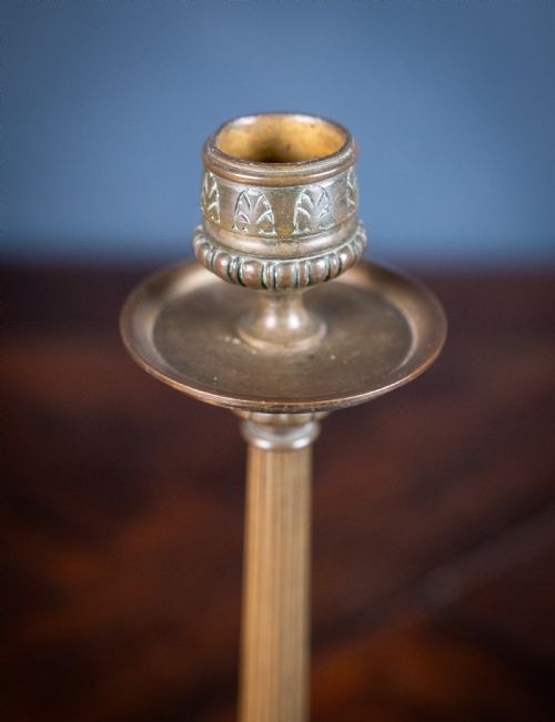 BRONZE FRENCH EMPIRE LION PAW CANDLESTICKS - ADDITIONAL PHOTO 4