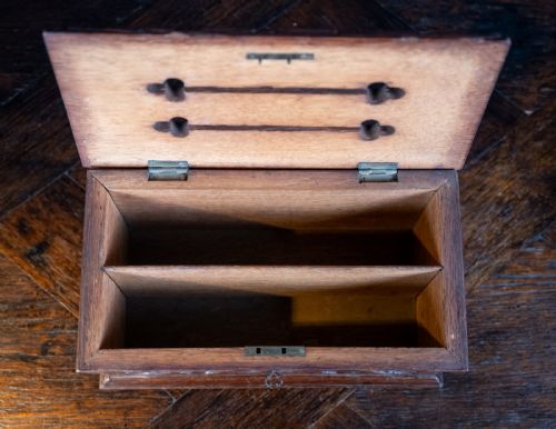 VICTORIAN GOTHIC REVIVAL OAK LETTER CORRESPONDENCE BOX C1880 - ADDITIONAL PHOTO 7