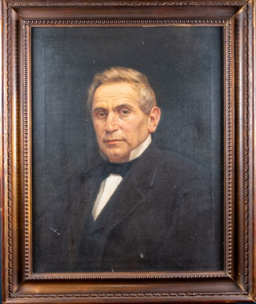 michele gordigiani 1835 1909 large portrait of a gentleman oil on canvas - CATEGORY: ANTIQUE ART - DATED 19TH CENTURY