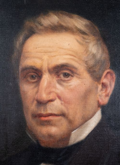 MICHELE GORDIGIANI 1835 1909 LARGE PORTRAIT OF A GENTLEMAN OIL ON CANVAS - ADDITIONAL PHOTO 1