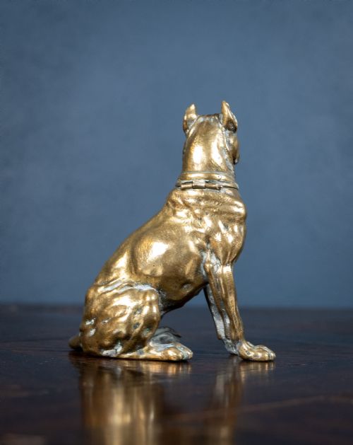 EARLY 20TH CENTURY BRONZE DOG INKWELL - ADDITIONAL PHOTO 6