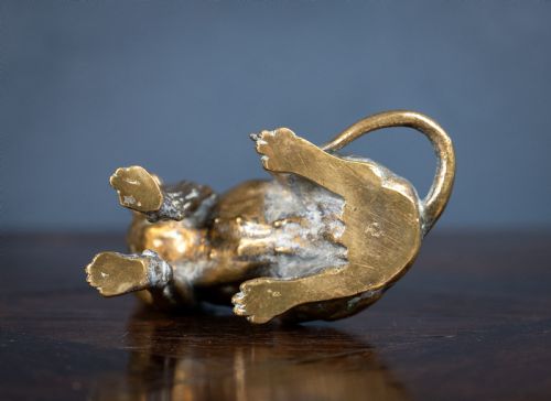 EARLY 20TH CENTURY BRONZE DOG INKWELL - ADDITIONAL PHOTO 13