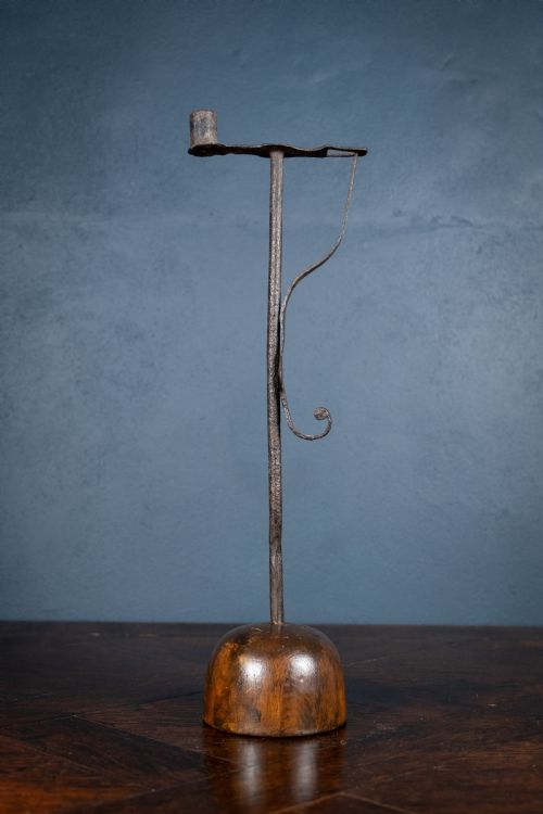 18TH CENTURY WROUGHT IRON RUSH LIGHT - ADDITIONAL PHOTO 2
