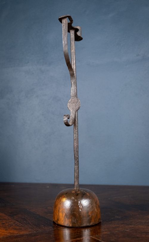 18TH CENTURY WROUGHT IRON RUSH LIGHT - ADDITIONAL PHOTO 3