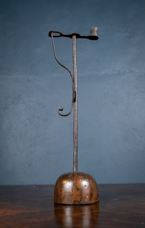 18TH CENTURY WROUGHT IRON RUSH LIGHT - ADDITIONAL PHOTO 6
