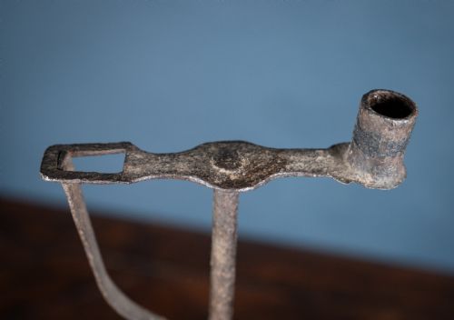 18TH CENTURY WROUGHT IRON RUSH LIGHT - ADDITIONAL PHOTO 7