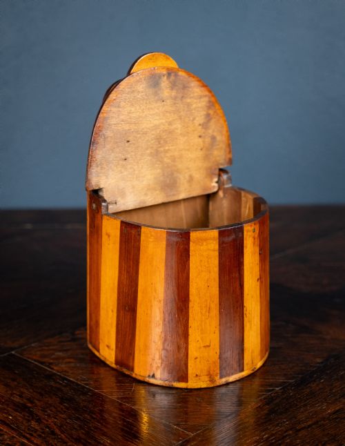 SCOTTISH STAVED TREEN SALT BOX C1860 - ADDITIONAL PHOTO 1