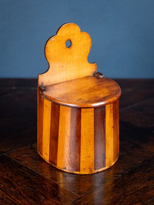 SCOTTISH STAVED TREEN SALT BOX C1860 - ADDITIONAL PHOTO 2
