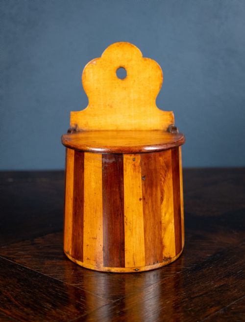 SCOTTISH STAVED TREEN SALT BOX C1860 - ADDITIONAL PHOTO 3