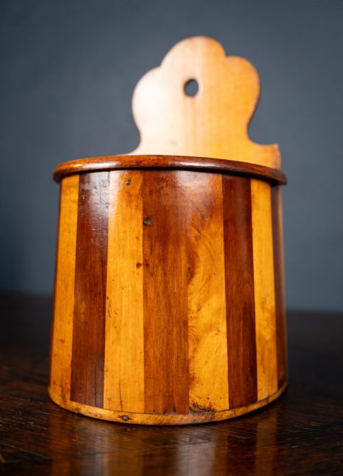 SCOTTISH STAVED TREEN SALT BOX C1860 - ADDITIONAL PHOTO 5