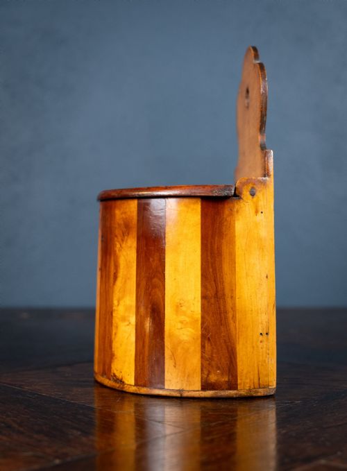 SCOTTISH STAVED TREEN SALT BOX C1860 - ADDITIONAL PHOTO 6