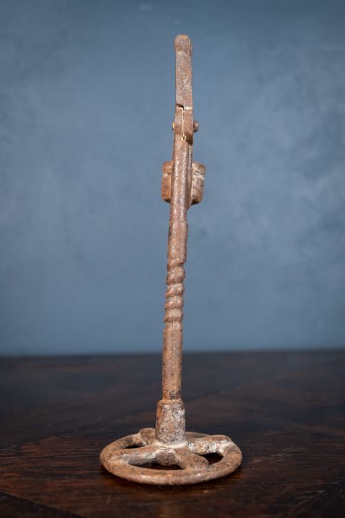 19TH CENTURY WROUGHT IRON RUSH LIGHT HOLDER - ADDITIONAL PHOTO 7