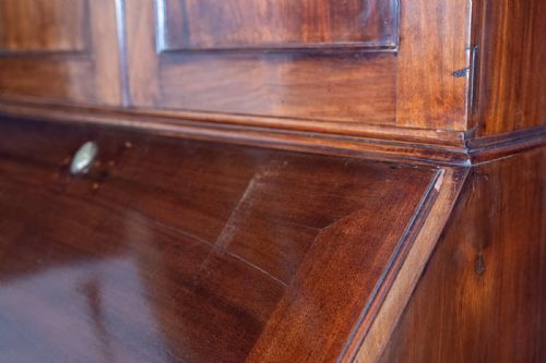 GEORGE III MAHOGANY BOOKCASE BUREAU - ADDITIONAL PHOTO 19