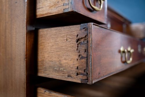 GEORGE III MAHOGANY BOOKCASE BUREAU - ADDITIONAL PHOTO 28