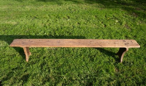 19TH CENTURY 9 FOOT LONG FARMHOUSE BENCH - ADDITIONAL PHOTO 6