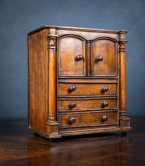 19th century miniature cupboard apprentice piece - CATEGORY: ANTIQUE MISCELLANEOUS - DATED 19TH CENTURY