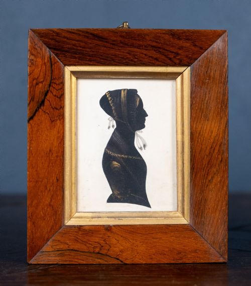 PAIR OF 19TH CENTURY SILHOUETTES 'BARBARA' 'WILLIAM' - ADDITIONAL PHOTO 1