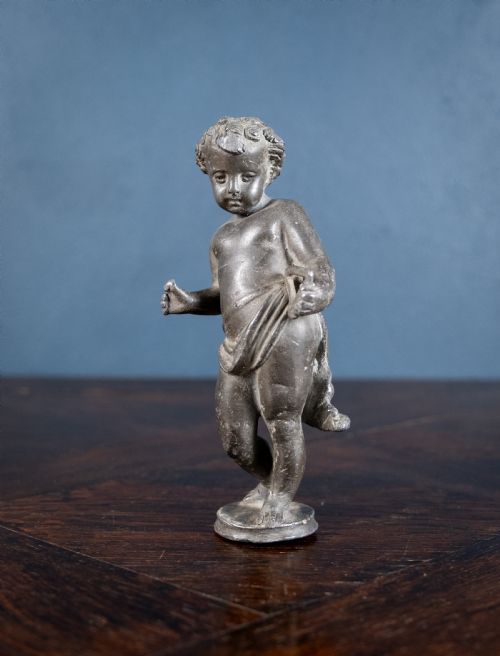 18TH CENTURY LEAD PUTTO FIGURE - ADDITIONAL PHOTO 4