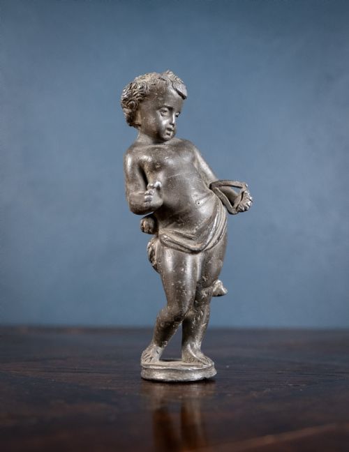 18TH CENTURY LEAD PUTTO FIGURE - ADDITIONAL PHOTO 7