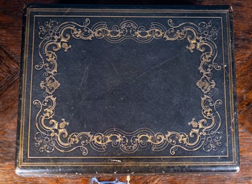 FINE GILT TOOLED LEATHER ORMOLU WRITING BOX BY FITZMAURICE WEST LONDON - ADDITIONAL PHOTO 22