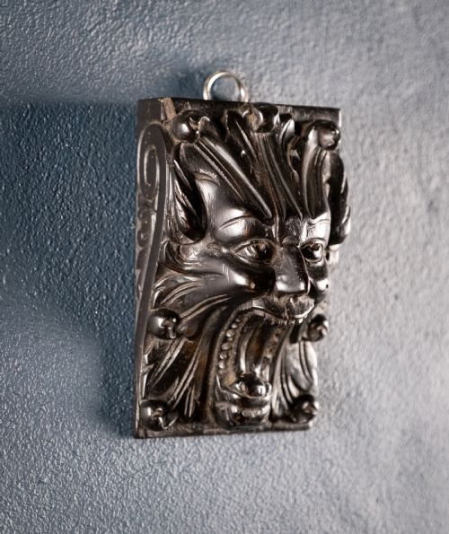 grotesque ebonised wood corbel - CATEGORY: ANTIQUE MISCELLANEOUS - DATED 1900