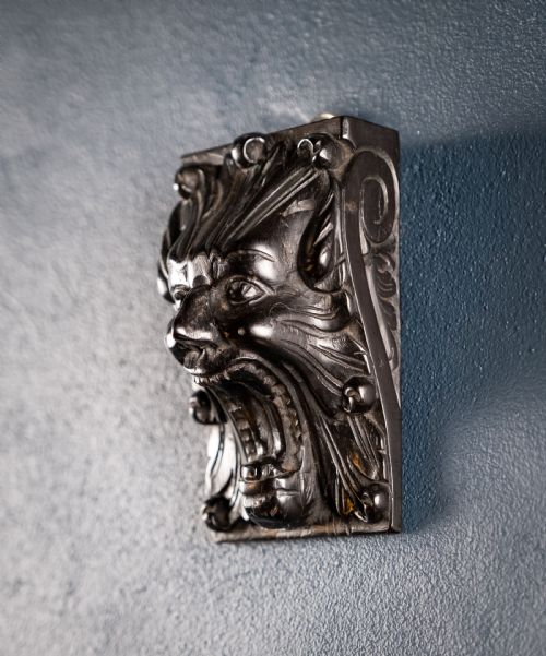 GROTESQUE EBONISED WOOD CORBEL - ADDITIONAL PHOTO 2