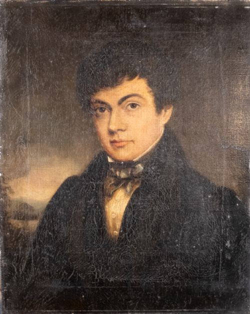 portrait of 'e butler' a gentleman dated march 1830 oil on canvas - CATEGORY: ANTIQUE ART - DATED GEORGIAN