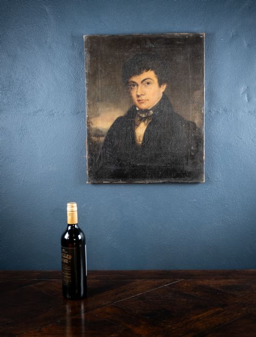 PORTRAIT OF 'E BUTLER' A GENTLEMAN DATED MARCH 1830 OIL ON CANVAS - ADDITIONAL PHOTO 4