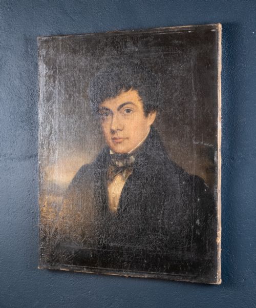 PORTRAIT OF 'E BUTLER' A GENTLEMAN DATED MARCH 1830 OIL ON CANVAS - ADDITIONAL PHOTO 5