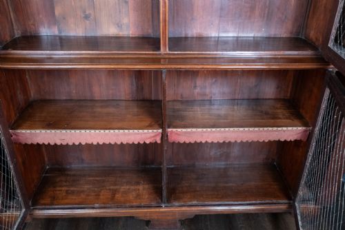LARGE REGENCY BRASS INLAID MAHOGANY BOOKCASE - ADDITIONAL PHOTO 7