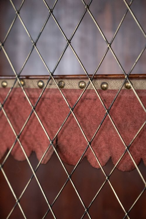 LARGE REGENCY BRASS INLAID MAHOGANY BOOKCASE - ADDITIONAL PHOTO 11