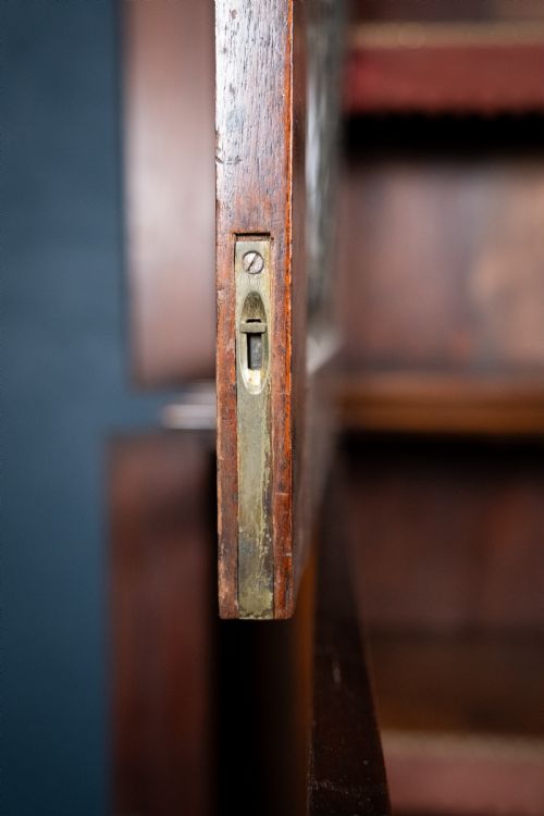 LARGE REGENCY BRASS INLAID MAHOGANY BOOKCASE - ADDITIONAL PHOTO 24