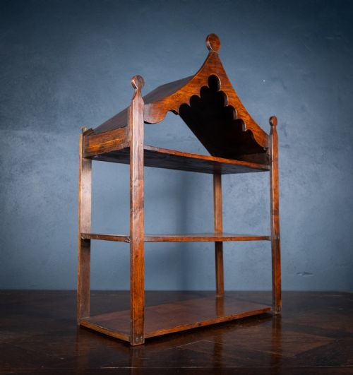 19th century irish provincial oak wall shelf - CATEGORY: ANTIQUE FURNITURE - DATED 19TH CENTURY