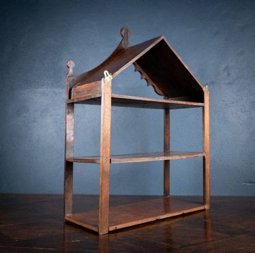 19TH CENTURY IRISH PROVINCIAL OAK WALL SHELF - ADDITIONAL PHOTO 9