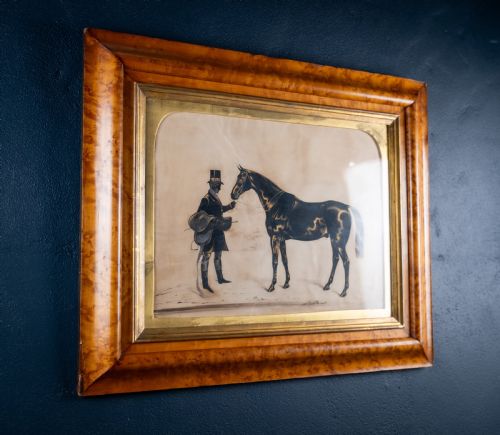 HENRY ALBERT FRITH 18191871 LARGE SILHOUETTE OF GENTLEMAN AND HORSE - ADDITIONAL PHOTO 8