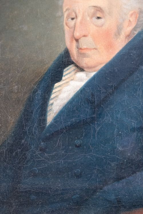 19TH CENTURY PORTRAIT OF A GENTLEMAN OIL ON CANVAS - ADDITIONAL PHOTO 4