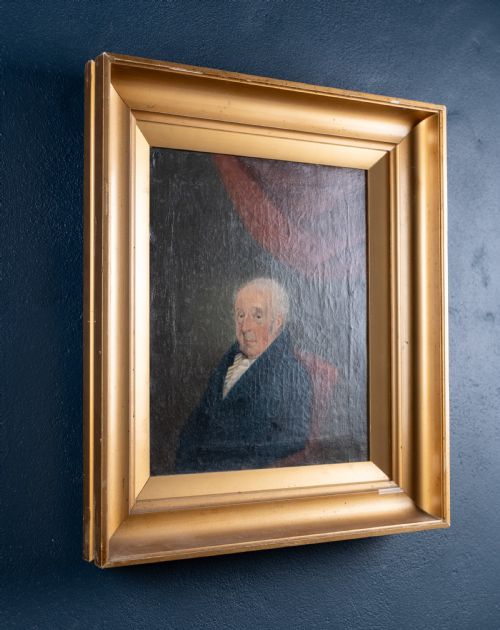 19TH CENTURY PORTRAIT OF A GENTLEMAN OIL ON CANVAS - ADDITIONAL PHOTO 6