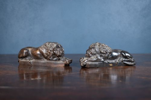 19TH CENTURY BRONZE LIONS AFTER ANTHONY CANOVA - ADDITIONAL PHOTO 1