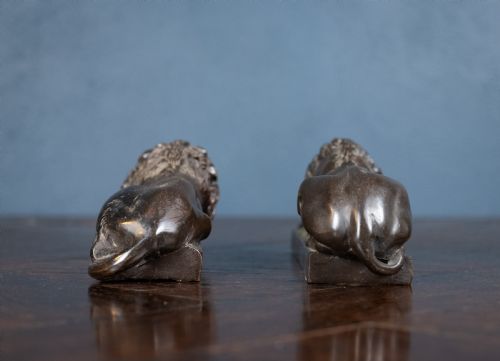 19TH CENTURY BRONZE LIONS AFTER ANTHONY CANOVA - ADDITIONAL PHOTO 6