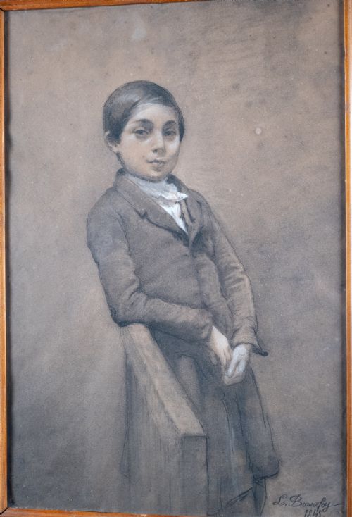 THREEQUARTER LENGTH PORTRAIT SIGNED 'L BONNEFOY' DATED 1849 PASTEL - ADDITIONAL PHOTO 1