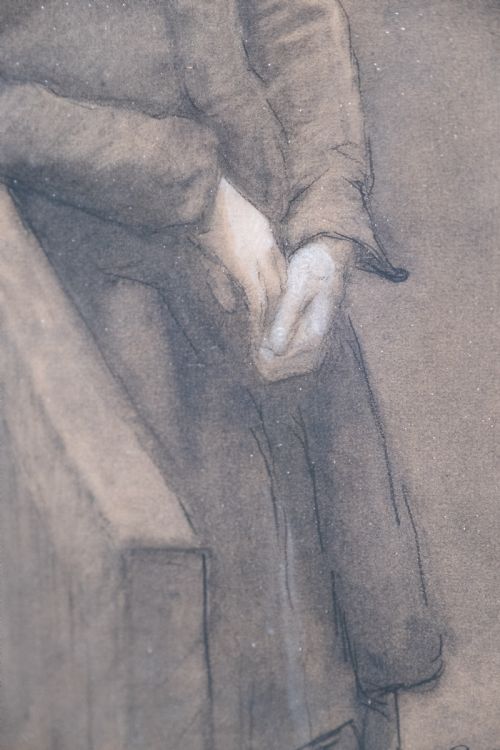 THREEQUARTER LENGTH PORTRAIT SIGNED 'L BONNEFOY' DATED 1849 PASTEL - ADDITIONAL PHOTO 4