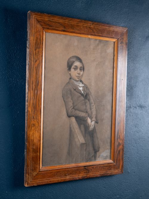 THREEQUARTER LENGTH PORTRAIT SIGNED 'L BONNEFOY' DATED 1849 PASTEL - ADDITIONAL PHOTO 7
