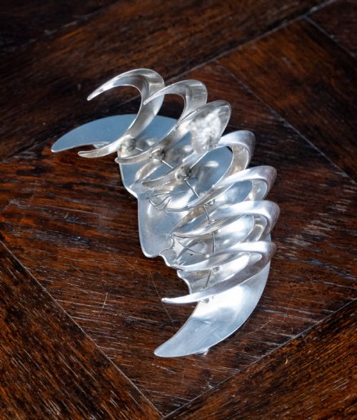 OWL MOON SILVER PLATED TOAST RACK BY PRIDHAM SONS TORQUAY C1920 - ADDITIONAL PHOTO 6