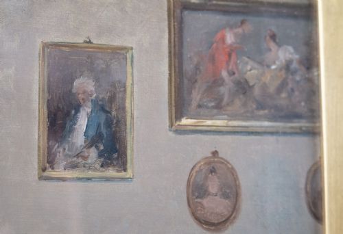ARTURO ORSELLI ITALIAN 19TH CENTURY A TREAT FROM THE MASTER'S TABLE OIL ON CANVAS - ADDITIONAL PHOTO 6